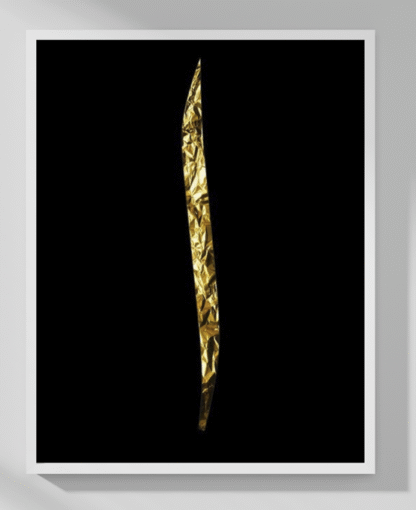 Golden Alif – Minimalist Arabic Calligraphy Wall Art - Image 2