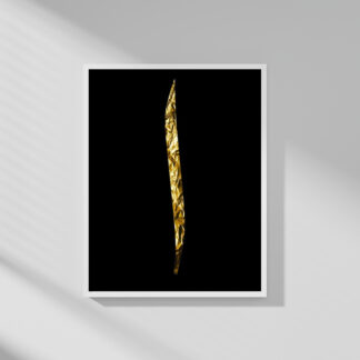 Golden Alif – Minimalist Arabic Calligraphy Wall Art