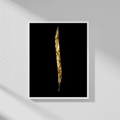 Golden Alif – Minimalist Arabic Calligraphy Wall Art