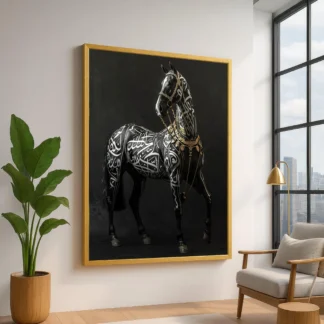 The Noble Calligraphy Horse - A Symbol of Power and Grace