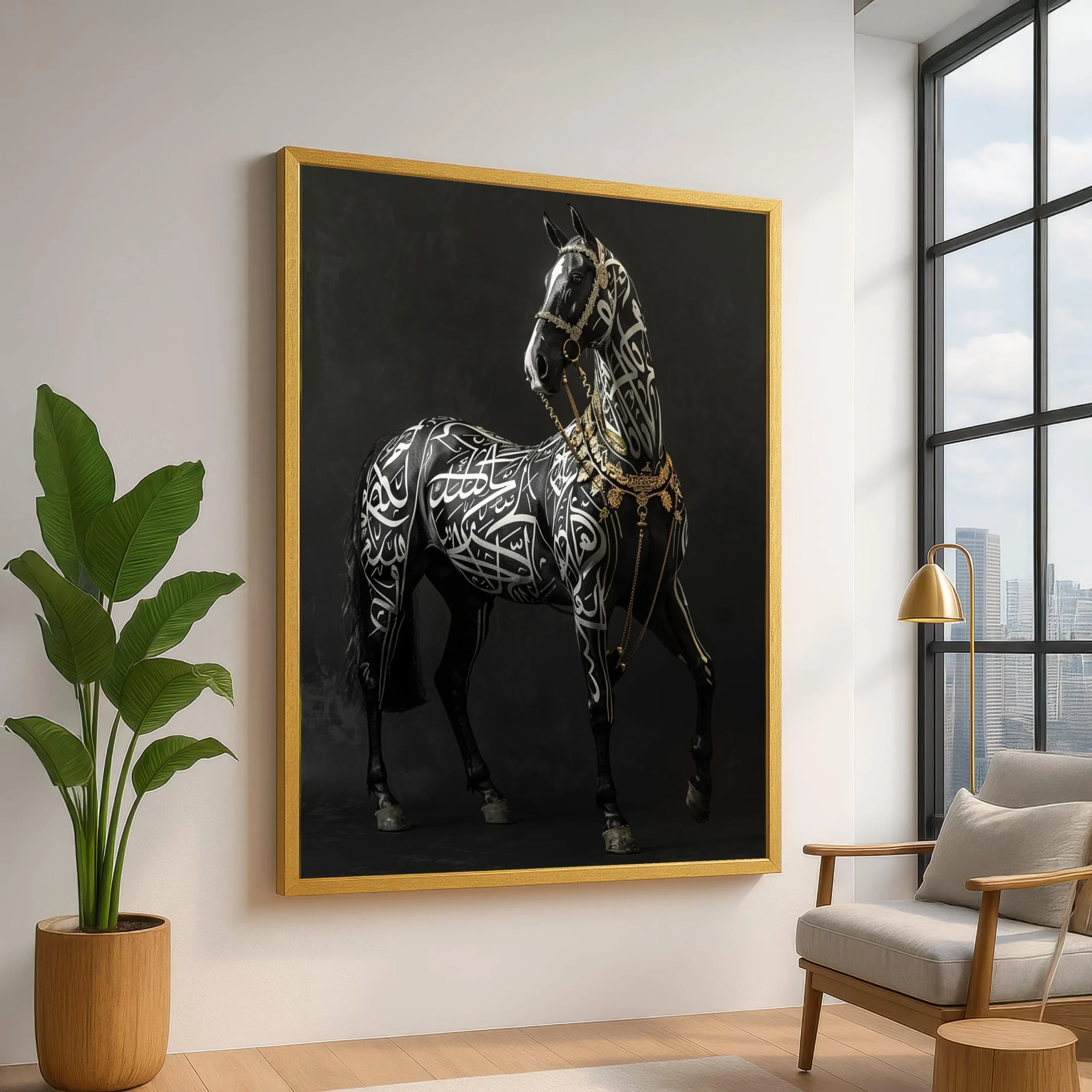 The Noble Calligraphy Horse - A Symbol of Power and Grace